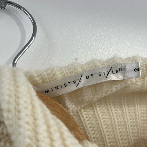 Ministry of Style Wool Blend Drape Knit Sweater Size 2 - Picture 6 of 7